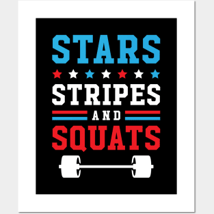 Stars, Stripes And Squats v2 Posters and Art